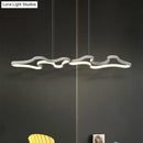 DecorBites™ Contemporary Black/White LED Pendant Island Light with Cloud-Like Metal Frame
