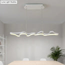 DecorBites™ Contemporary Black/White LED Pendant Island Light with Cloud-Like Metal Frame