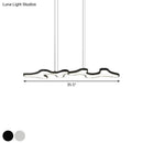 DecorBites™ Contemporary Black/White LED Pendant Island Light with Cloud-Like Metal Frame