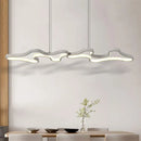 DecorBites™ Contemporary Black/White LED Pendant Island Light with Cloud-Like Metal Frame