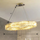 DecorBites™ Contemporary Clear Crystal Prism Hanging Lamp for Dining Table - Island Light with K9 Crystals
