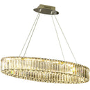 DecorBites™ Contemporary Clear Crystal Prism Hanging Lamp for Dining Table - Island Light with K9 Crystals