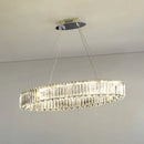 DecorBites™ Contemporary Clear Crystal Prism Hanging Lamp for Dining Table - Island Light with K9 Crystals