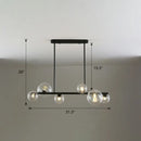DecorBites™ Contemporary Clear Glass Bubble Island Lamp - Stylish Ceiling Light for Dining Room
