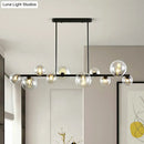 DecorBites™ Contemporary Clear Glass Bubble Island Lamp - Stylish Ceiling Light for Dining Room