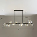 DecorBites™ Contemporary Clear Glass Bubble Island Lamp - Stylish Ceiling Light for Dining Room