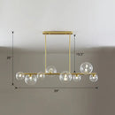 DecorBites™ Contemporary Clear Glass Bubble Island Lamp - Stylish Ceiling Light for Dining Room