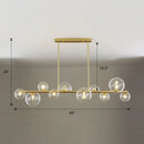 DecorBites™ Contemporary Clear Glass Bubble Island Lamp - Stylish Ceiling Light for Dining Room