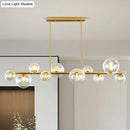 DecorBites™ Contemporary Clear Glass Bubble Island Lamp - Stylish Ceiling Light for Dining Room