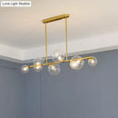 DecorBites™ Contemporary Clear Glass Bubble Island Lamp - Stylish Ceiling Light for Dining Room