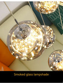 Modern spiral crystal ball chandelier dining room pendant light