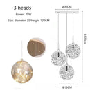 Modern spiral crystal ball chandelier dining room pendant light