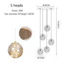 Modern spiral crystal ball chandelier dining room pendant light