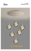 Modern spiral crystal ball chandelier dining room pendant light