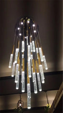 DecorBites™ Contemporary Crystal Chandelier for Large Staircase