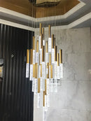 DecorBites™ Contemporary Crystal Chandelier for Large Staircase