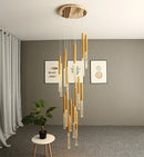 DecorBites™ Contemporary Crystal Chandelier for Large Staircase