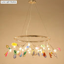 DecorBites™ Contemporary Firefly Metal Pendant Light with Round Canopy for Living Room - Island Lighting Solution
