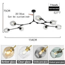 DecorBites™ Contemporary Glass Bubble Chandelier for Living Room