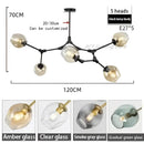 DecorBites™ Contemporary Glass Bubble Chandelier for Living Room
