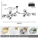DecorBites™ Contemporary Glass Bubble Chandelier for Living Room