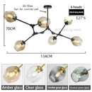 DecorBites™ Contemporary Glass Bubble Chandelier for Living Room