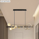 Modern gold glass island lamp dining room pendant light
