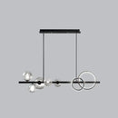 Modern gold glass island lamp dining room pendant light