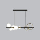 Modern gold glass island lamp dining room pendant light