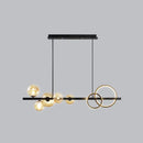 Modern gold glass island lamp dining room pendant light