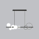 Modern gold glass island lamp dining room pendant light