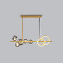Modern gold glass island lamp dining room pendant light