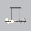 Modern gold glass island lamp dining room pendant light