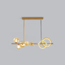 Modern gold glass island lamp dining room pendant light