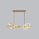 Modern gold glass island lamp dining room pendant light