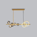 Modern gold glass island lamp dining room pendant light