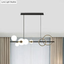 Modern gold glass island lamp dining room pendant light