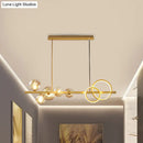 Modern gold glass island lamp dining room pendant light