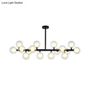 DecorBites™ Contemporary Glass Orb Island Lamp - 16 Heads Ceiling Light for Living Room