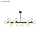 DecorBites™ Contemporary Glass Orb Island Lamp - 16 Heads Ceiling Light for Living Room