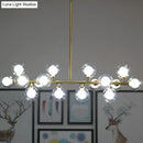 DecorBites™ Contemporary Glass Orb Island Lamp - 16 Heads Ceiling Light for Living Room