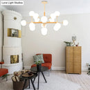 DecorBites™ Contemporary Globe Chandelier - White Glass, 9/12/16 Head Dining Room Hanging Light Kit