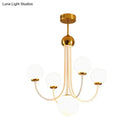 DecorBites™ Contemporary Gold Glass Spherical Ceiling Chandelier with 5/7 Bulbs