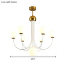 DecorBites™ Contemporary Gold Glass Spherical Ceiling Chandelier with 5/7 Bulbs