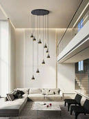 Decorbites contemporary horn chandelier living room black glass light