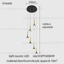 Decorbites contemporary horn chandelier living room black glass light