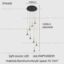 Decorbites contemporary horn chandelier living room black glass light