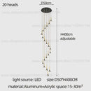 Decorbites contemporary horn chandelier living room black glass light