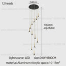 Decorbites contemporary horn chandelier living room black glass light