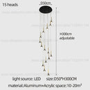 Decorbites contemporary horn chandelier living room black glass light